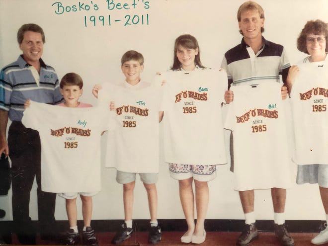 The Bosko family at the opening of the original South Florida Ave location in 1991.