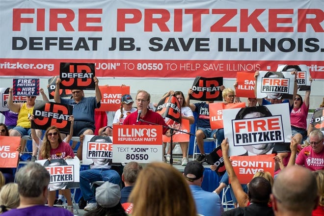 Illinois Gop Message Clear At Illinois State Fair Fire Pritzker State Fair Illinois 2022