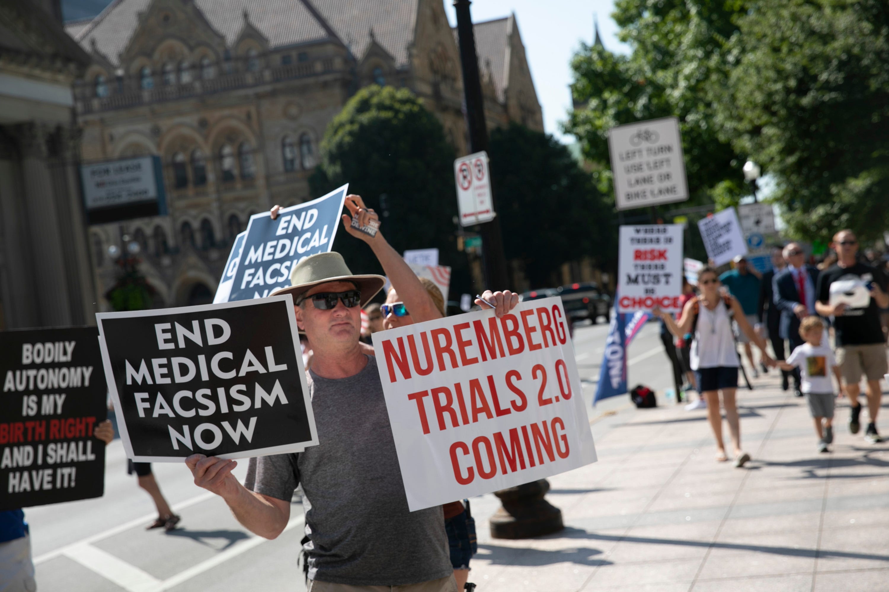 Anti-vaccine protests in Ohio drawing extremists, conspiracy theorists