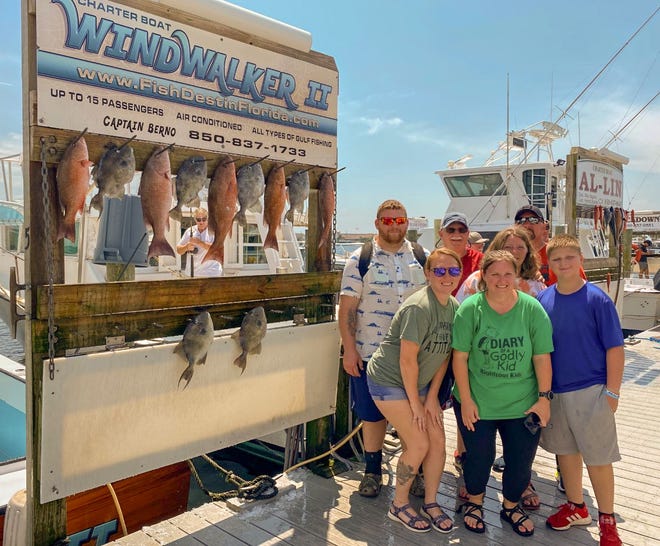 Kansas anglers on the Windwalker II with Capt. Bernie LeFebvre pulled in black snapper and triggerfish on Tuesday.