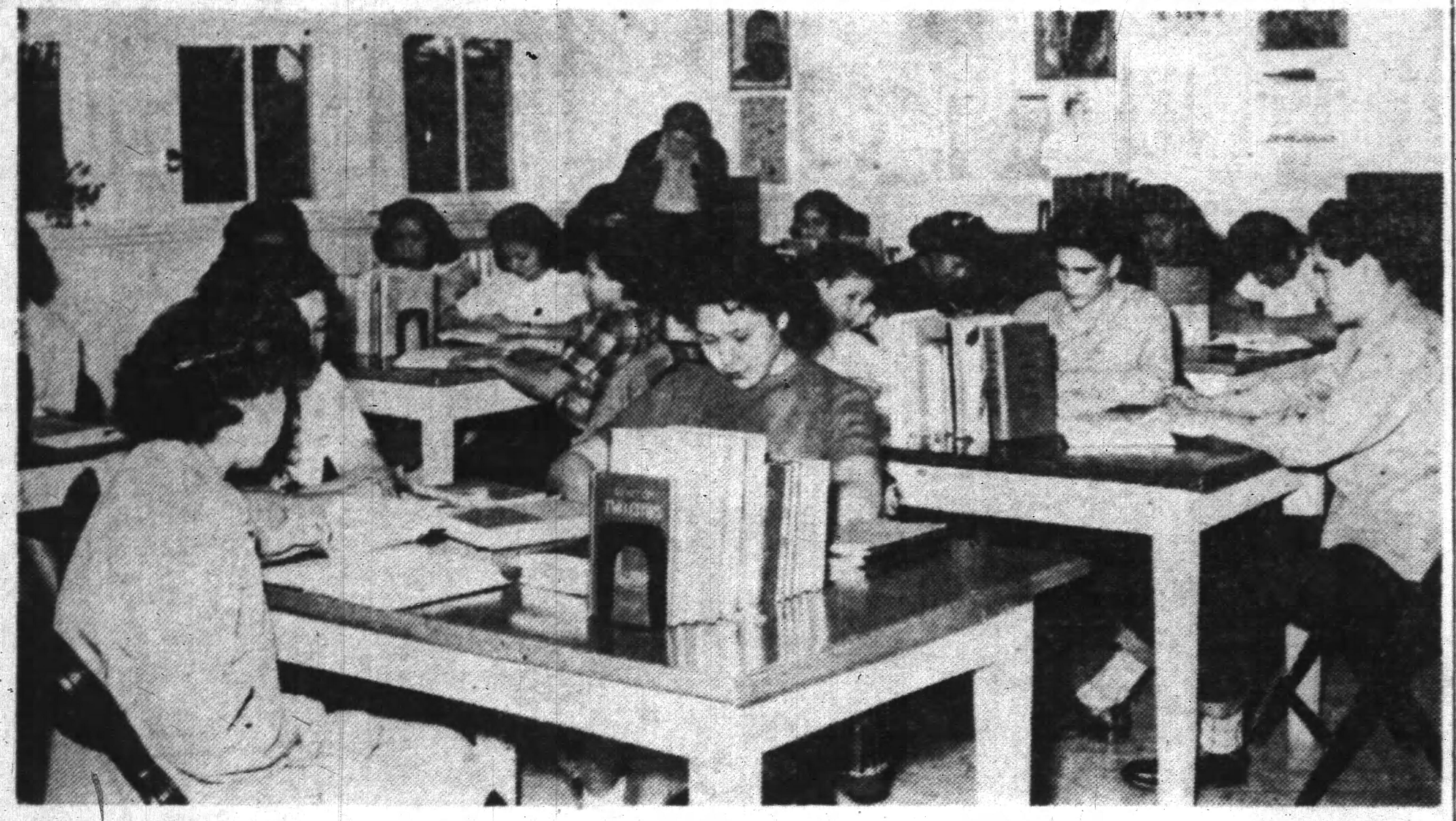 Navajo students fill the classrooms in the late 1940s and through the 1950s.