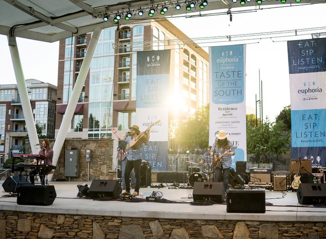 A band plays on the TD Stage in downtown during euphoria in 2019. 