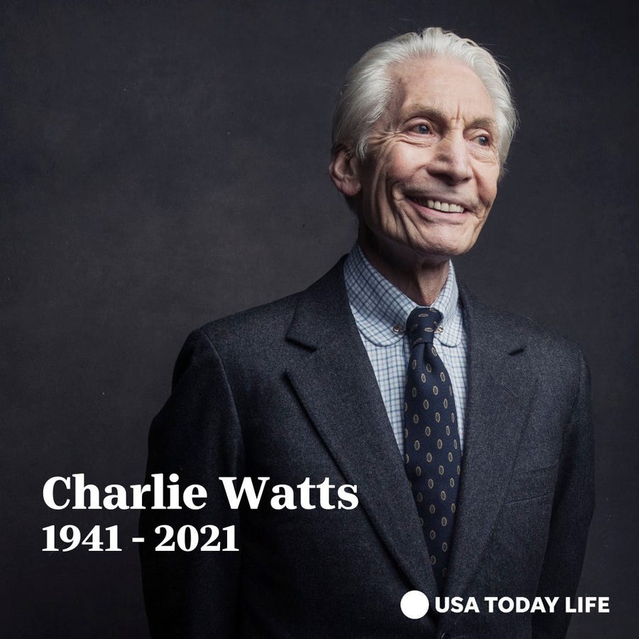 Charlie Watts, the drummer who provided the backbone of the Rolling Stones' songs for more than half a century, has died, his publicist said. He was 80.