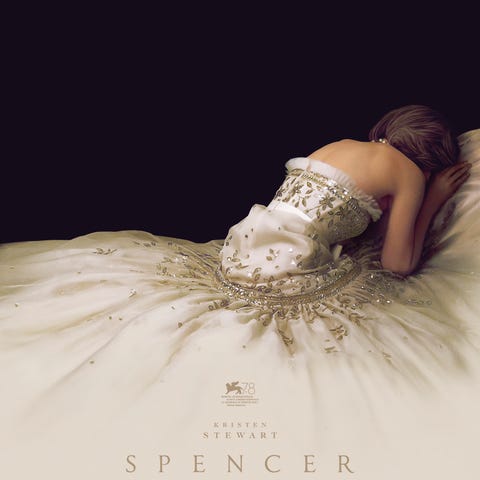 Kristen Stewart as Princess Diana in the poster fo