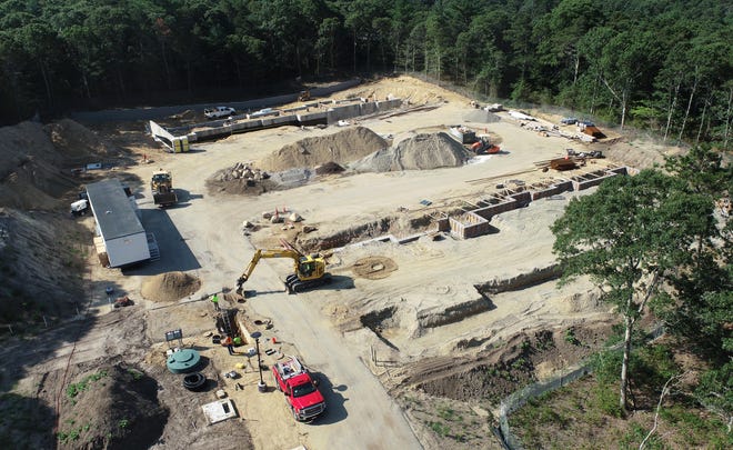 Construction crews at work on the Brewster Woods affordable housing complex on Brewster Road, with 30 apartments planned. In addition, 90 more bedrooms are in the planning stage for a development off Millstone Road.