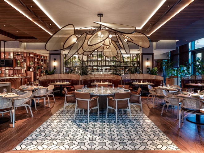 A look at Ember Grill's dining room at The Ray hotel in Delray Beach.