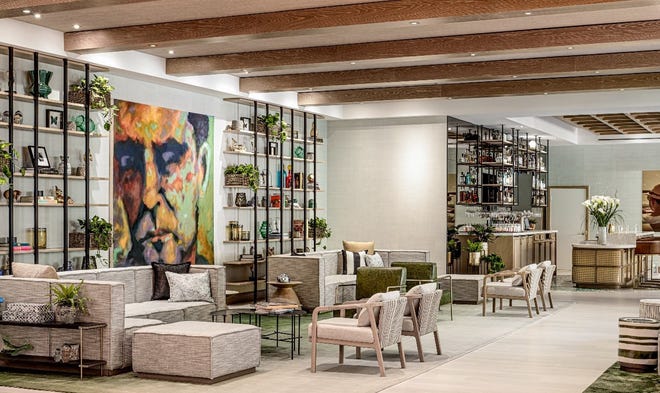 A look at the lobby area at The Ray hotel in Delray Beach.