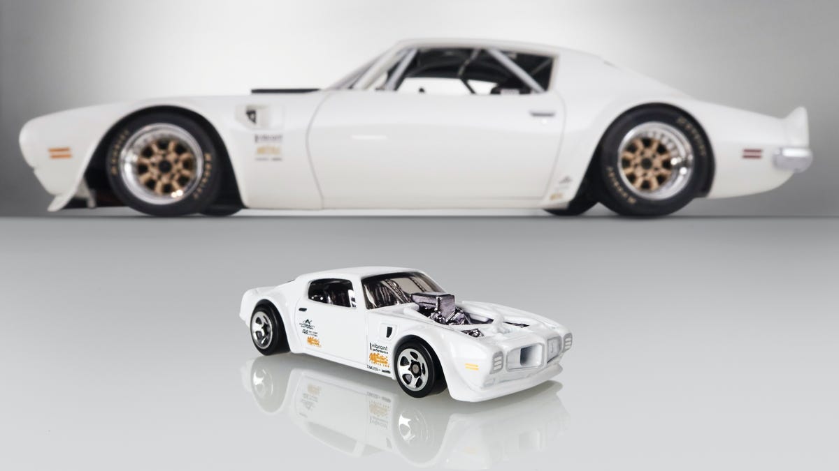 The 1970 Pontiac Trans Am, both in real life and as a Hot Wheels car.