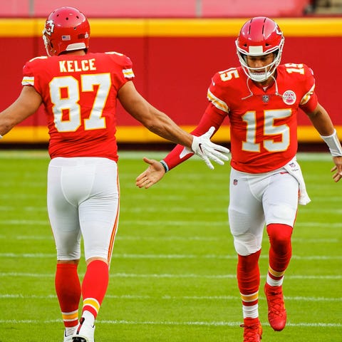 Patrick Mahomes and Travis Kelce are the top fanta