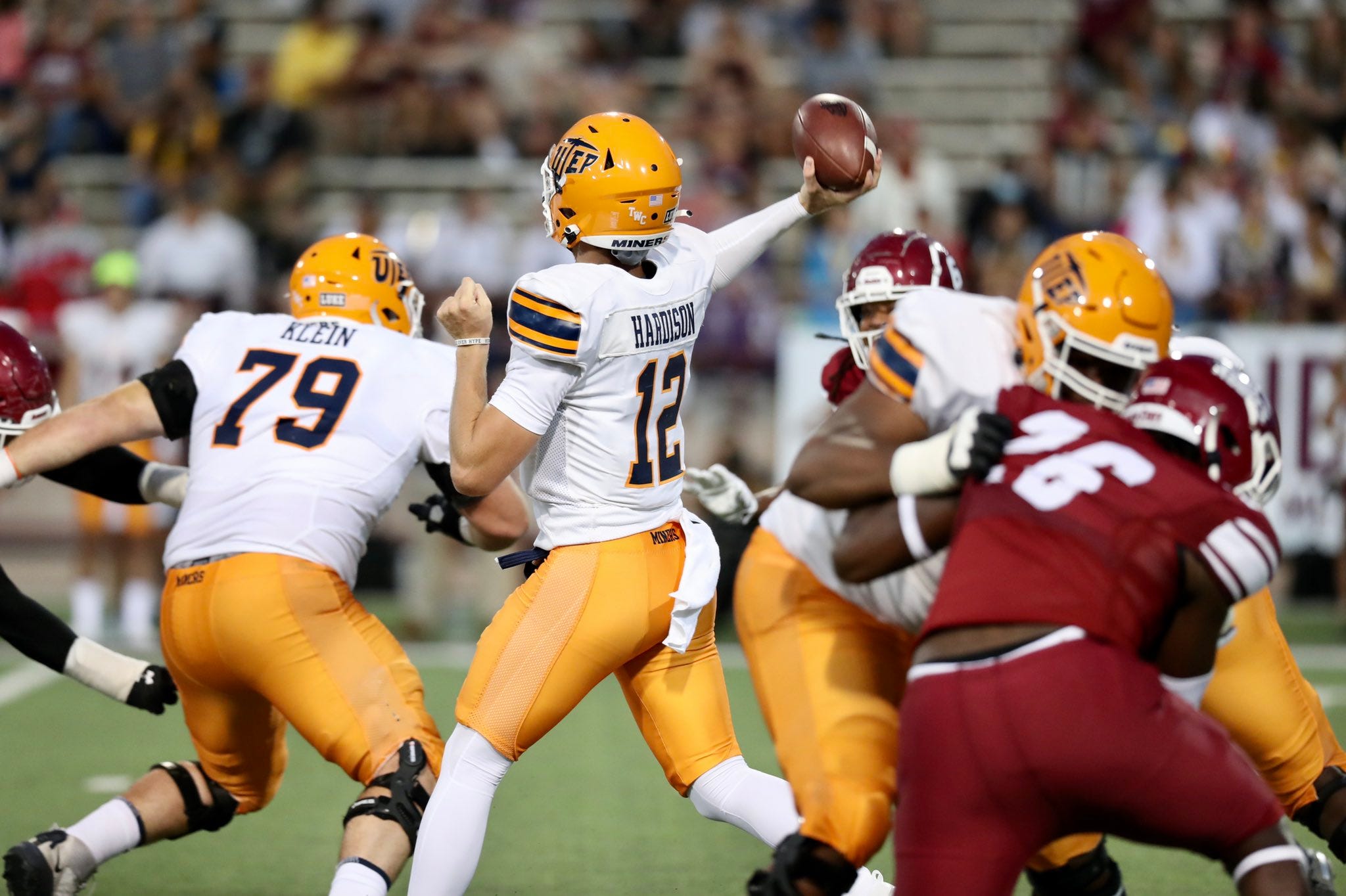 New Mexico State takes on UTEP in a college football game at Aggie Memorial Stadium in Las Cruces, N.M. on Saturday, Aug. 28, 2021.