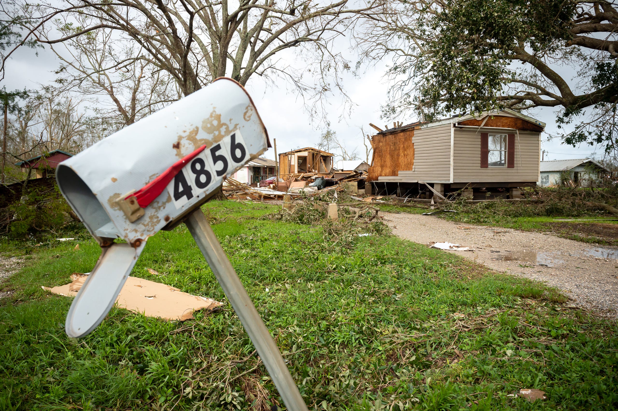Damage caused by Hurricane Ida in Houma, LA. Monday, Aug. 30, 2021.