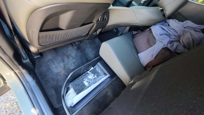 The 2022 Hyundai Santa Cruz offers clever, sub-rear seat storage.