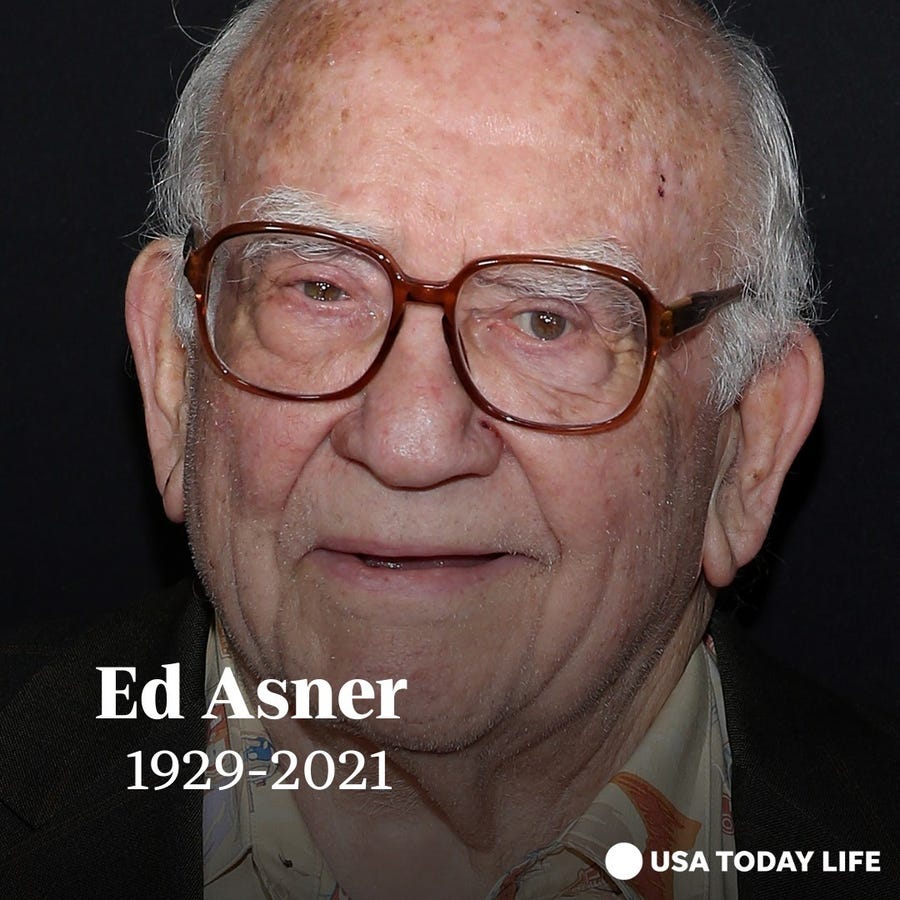 Edward Asner, known to millions as gruff but lovable newsman Lou Grant, died Sunday at age 91.