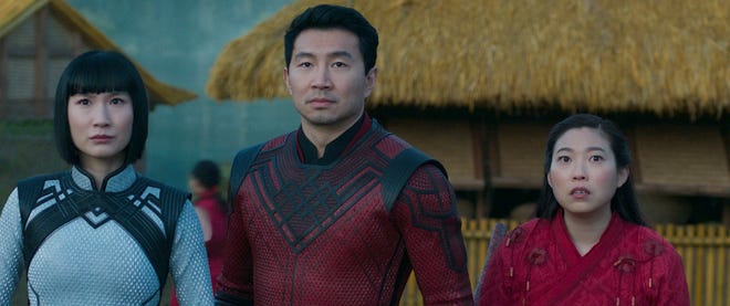Shang Chi, Katy, and Xialing at the Village