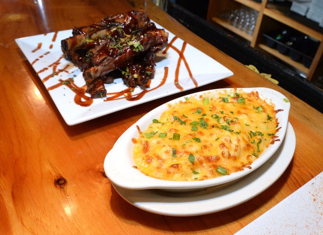 Mac and cheese and ribs are on the menu at Southern Comfort Bar and Grill, 320 West Center St. in West Bridgewater, on Tuesday, Aug. 31, 2021.