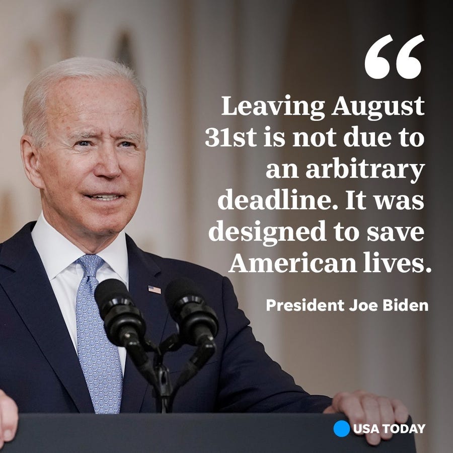 President Joe Biden addresses the nation on Tuesday, Aug. 31, 2021, following the end of the American mission to Afghanistan.