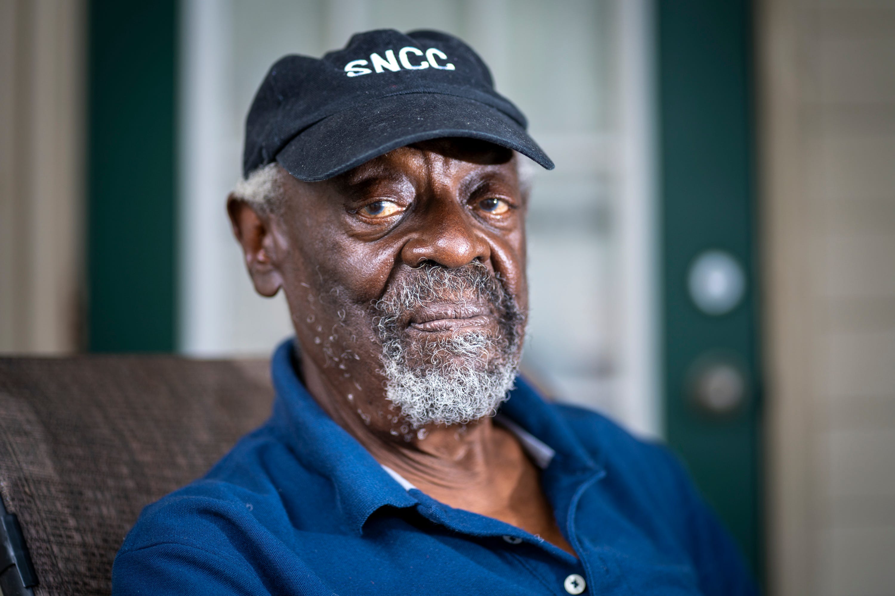 Reginald "Reggie" Robinson, who coordinated voting registration efforts in McComb, Miss., sits for a portrait at his home in Baton Rouge, La.