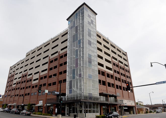 The Fifth and Walnut Parking Garage is seen in September 2021. Safety upgrades have been made this year, with more to come.