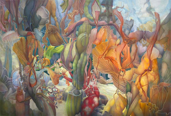 Art Venti’s “Tranquil Veil Oceans Sorrow” is featured in “Probable Realities,” an exhibition of his work beginning Oct. 2 at Art Center Sarasota.