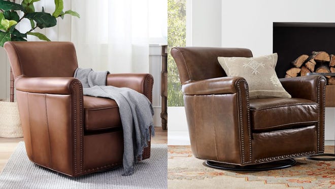 10 Leather Armchairs That Feel Like, Leather Club Chair Recliner Pottery Barn Reviews
