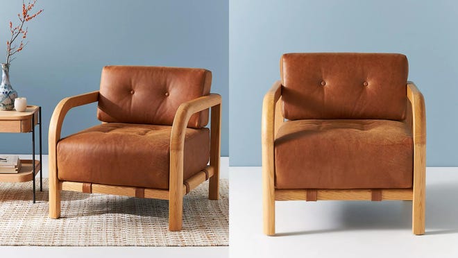 10 Leather Armchairs That Feel Like, Best Faux Leather Chairs