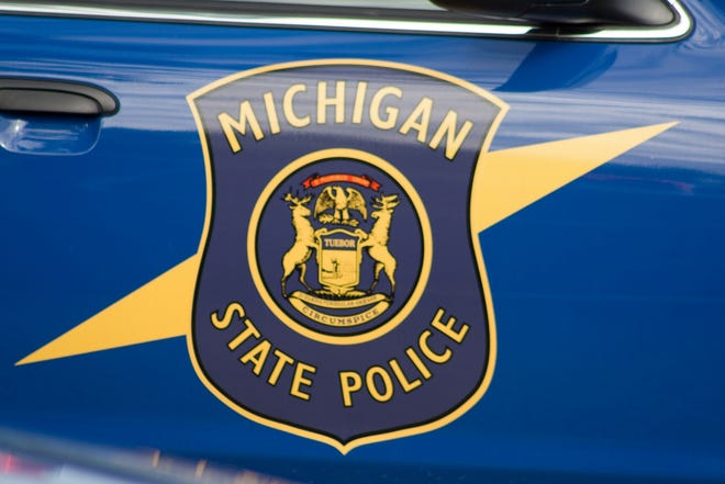 The Michigan State Police logo is pictured in this Monroe News file photo of one of the law enforcement agency's patrol vehicles.