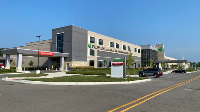 ProMedica Charles and Virginia Hickman Hospital in Adrian Township is pictured Aug. 28, 2021.