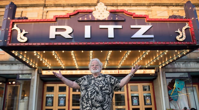 Bruce Curless, founder and producing artistic director of The Ritz Theatre Company, stands in front of the historic Haddon Township theater, which will fully open for its production of 'Once on This Island' on Sept. 17.
