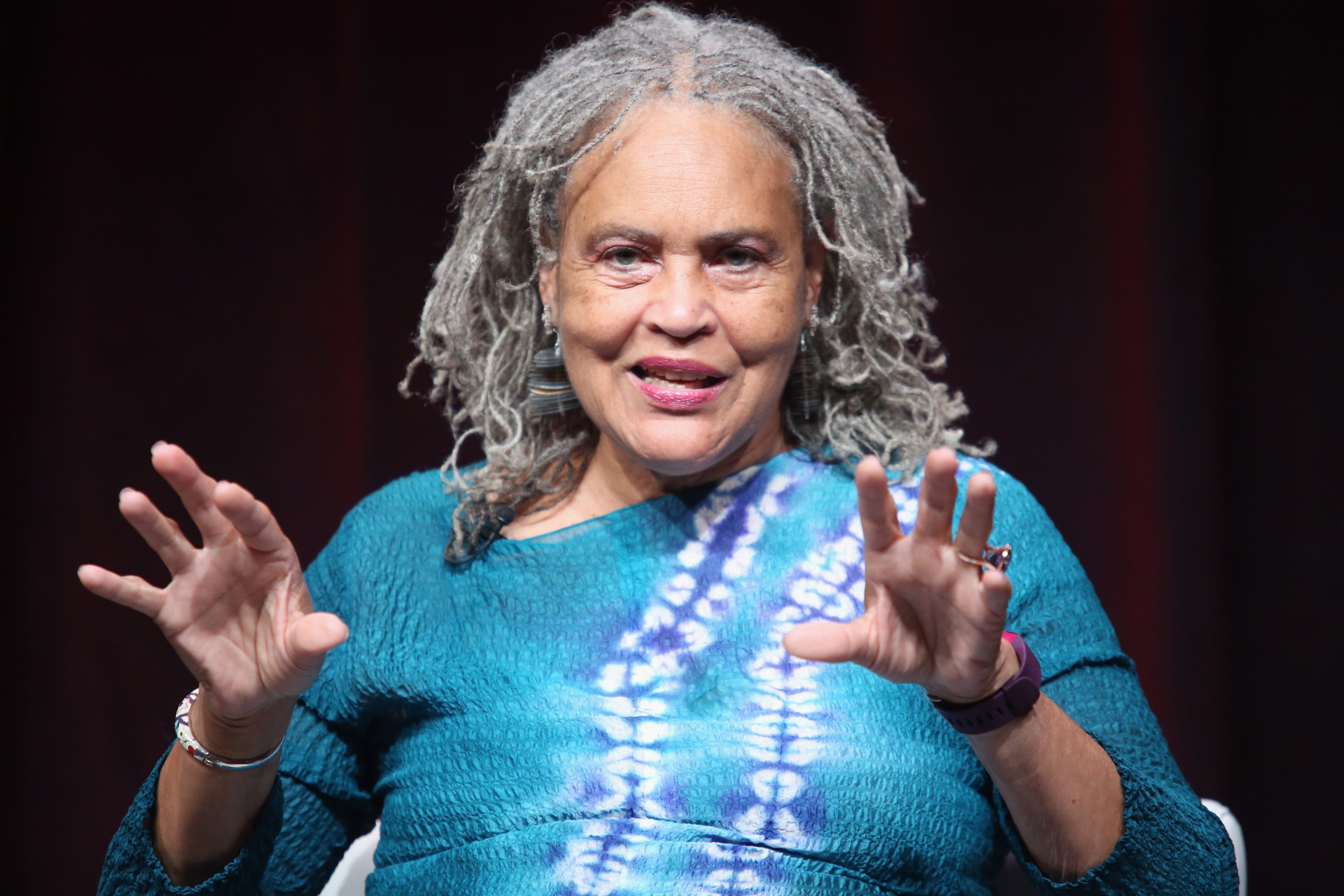 Journalist Charlayne Hunter-Gault speaks onstage during the "Black America Since MLK: And Still I Rise" panel discussion at the PBS portion of the 2016 Television Critics Association Summer Tour at The Beverly Hilton Hotel on July 29, 2016, in Beverly Hills, Calif.