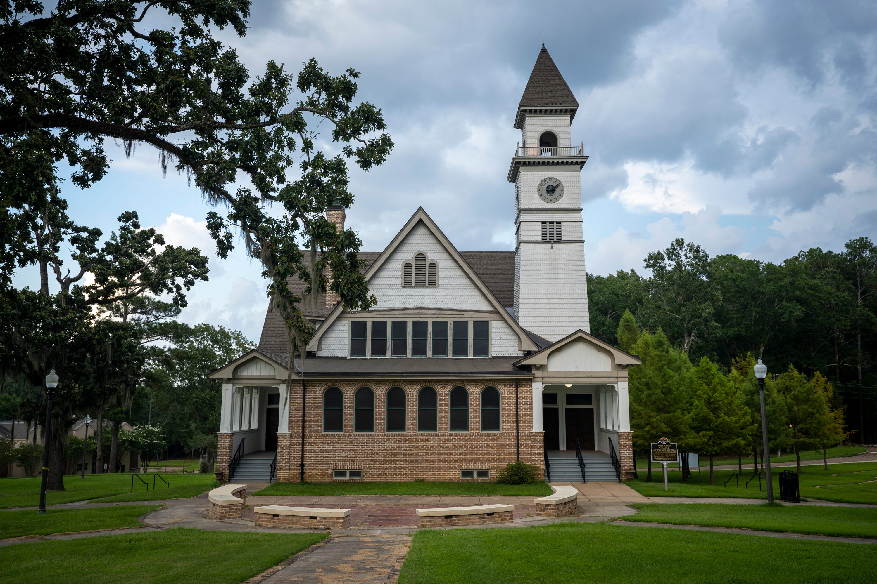 Woodworth Chapel, on the campus of Tougaloo College, played host to student meetings about desegregation efforts in the area, including the sit-in at the Jackson Municipal Library.