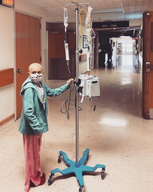 Carolyn Austin, 9, has had multiple treatments since she was diagnosed with leukemia in the summer of 2020.
