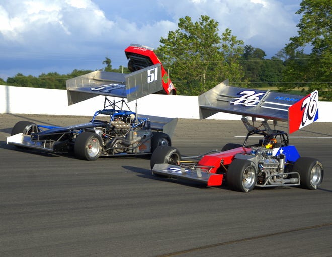 The ISMA Supermodifieds compete at Jennerstown Speedway, Aug. 31, 2016, in Jennerstown.