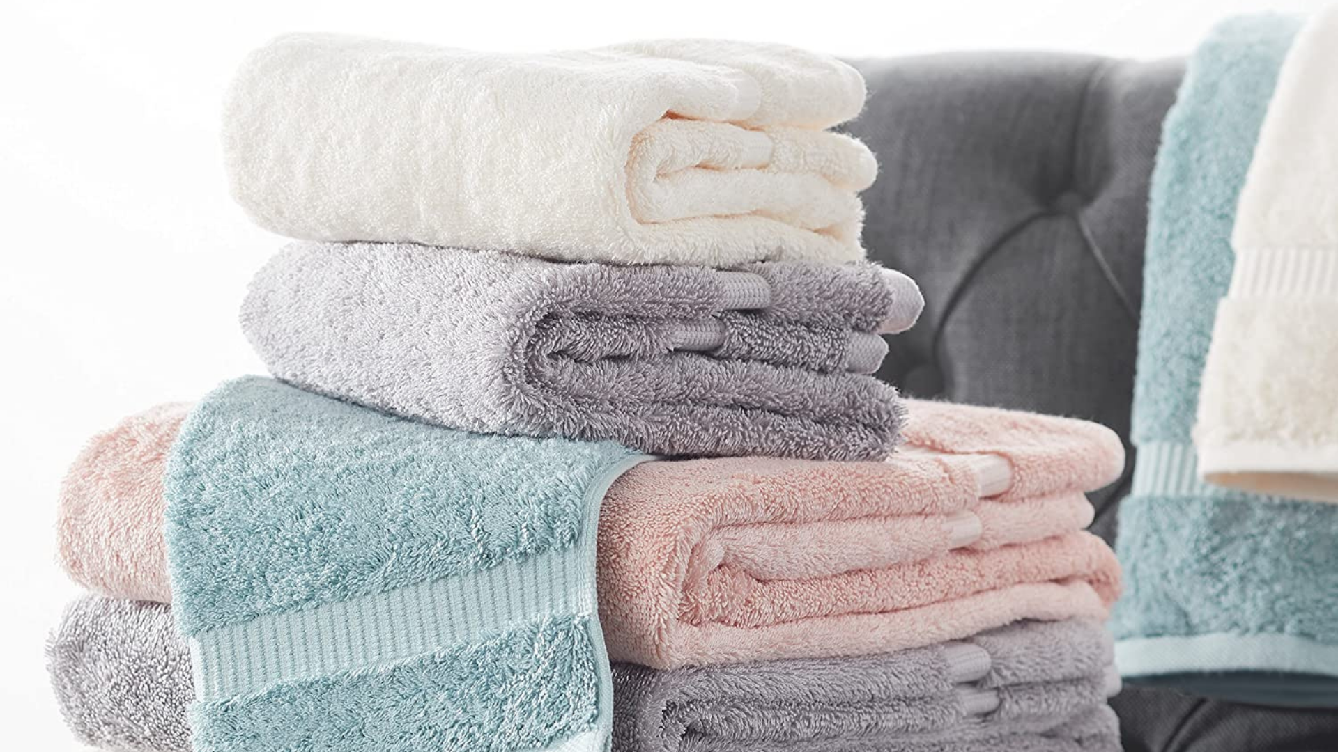 2 Pck Soft 100%Cotton Extra Large Bath Towel Oversized Bath Sheet Gray 35" x 70" 