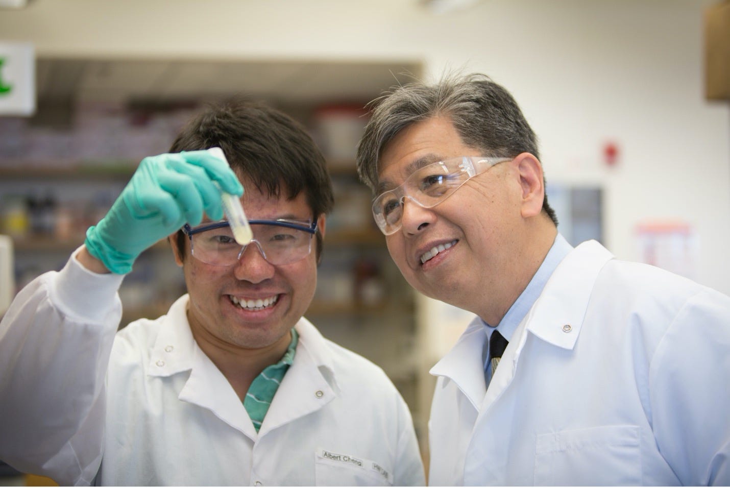 Dr. Ed Liu, right, is president and CEO of the Jackson Laboratory, a nonprofit biomedical research institution.
