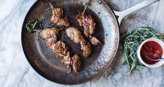 Seared Chicken Livers with Hot Pepper Jelly