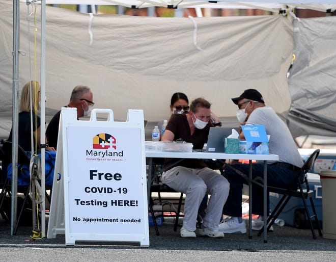 Free Covid-19 testing was held at the 80th National Folk Festival Saturday, Sept. 11, 2021, downtown in Salisbury, Maryland.