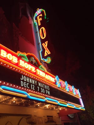 The Fox California/Bob Hope Theatre neon marquee was totally renovated.