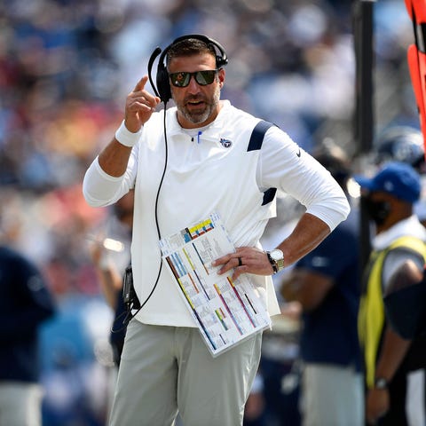 Tennessee Titans head coach Mike Vrabel during the
