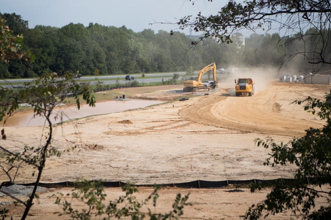 The lot next to University Plaza in Christiana is prepped for a new Wawa Monday, Sept. 13, 2021. 