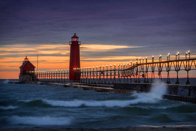 Grand Haven, Michigan, features a lighthouse perfect for all your Instagram photo op needs.