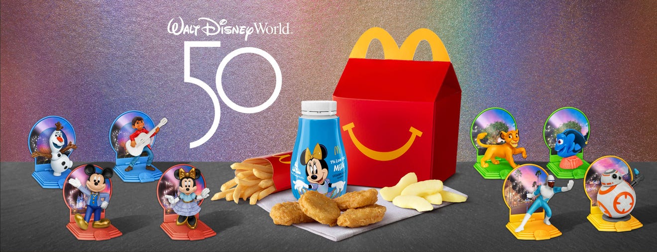 McDonald's Happy Meal toys celebrate 50 years of Disney World