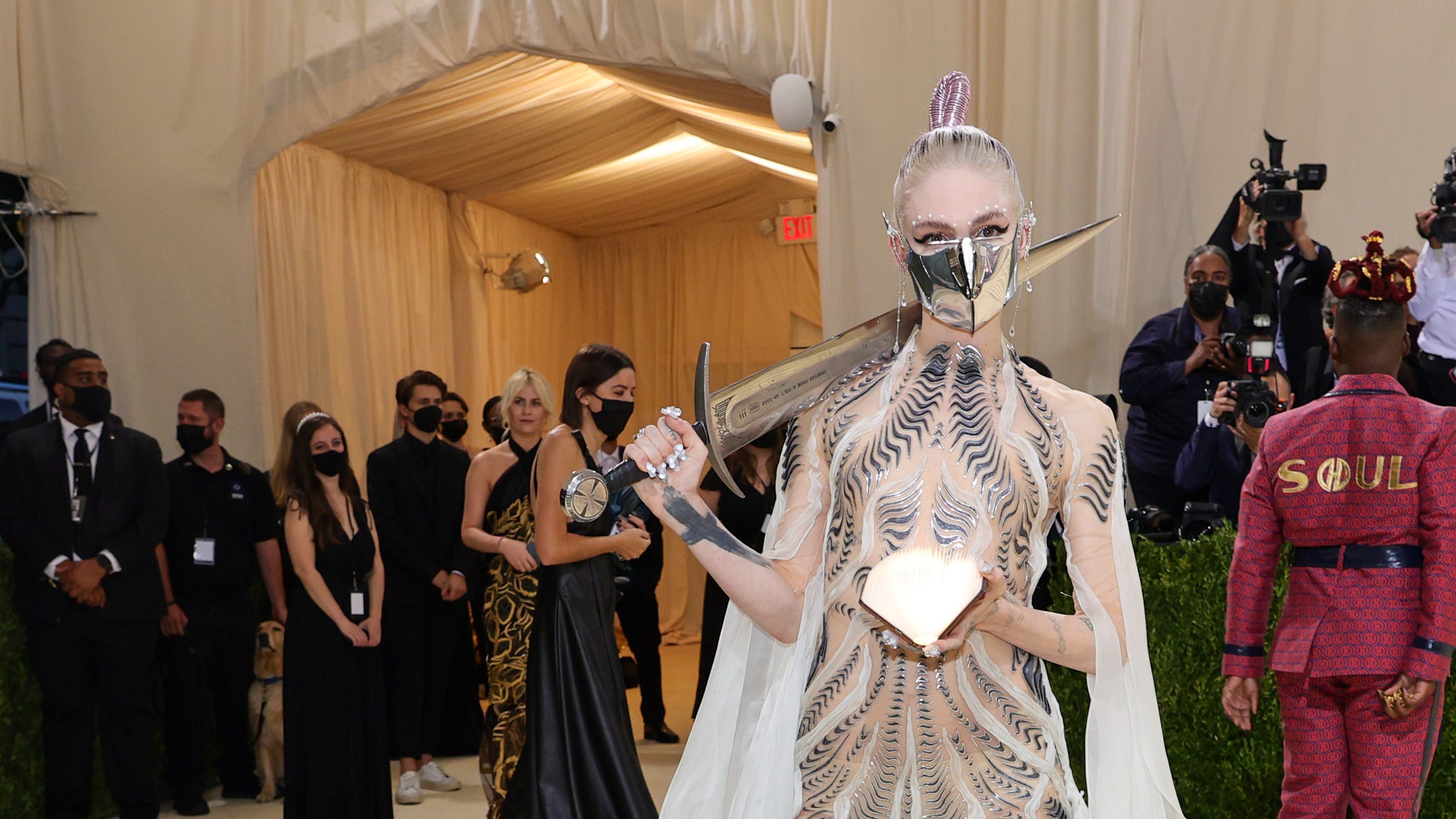 Kim Kardashian, Grimes opt for outrageous looks at the 2021 Met Gala