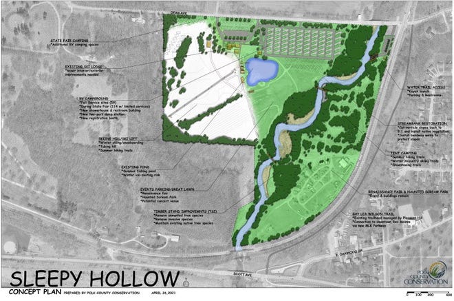 Sleepy Hollow Sports Park concept plan by Polk County Conservation