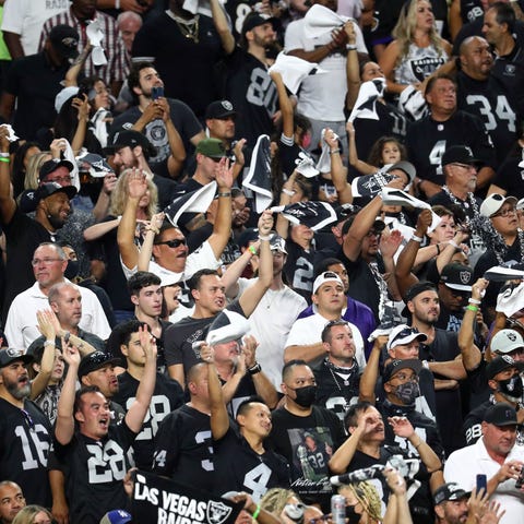 Las Vegas Raiders fans in attendance during the se