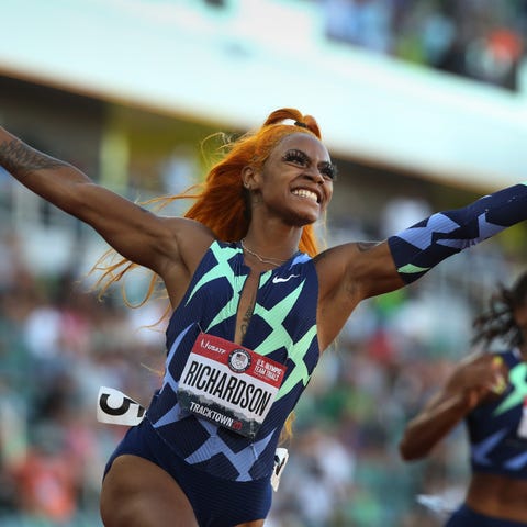Sha'Carri Richardson won the women's 100-meter das