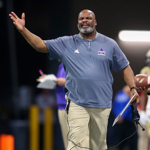 Alcorn State Braves head coach Fred McNair in 2019