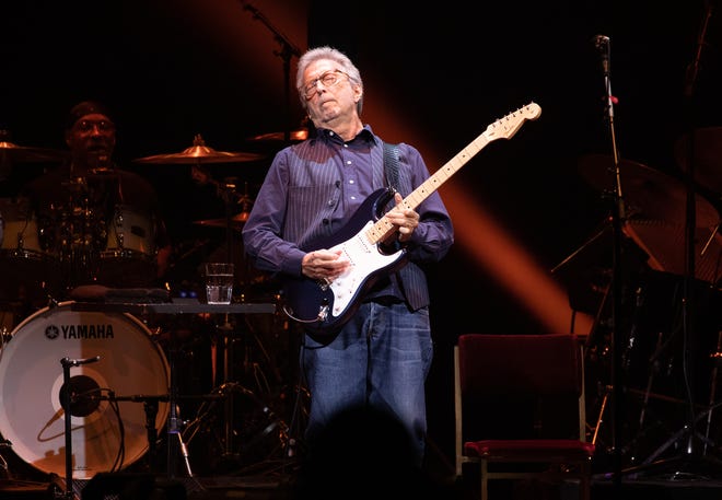 Eric Clapton pictured in September 2021 at the Frank Erwin Center in Austin.