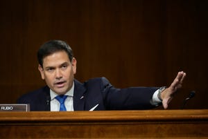 Sen. Marco Rubio, R-Fla., speaks during a Senate hearing.