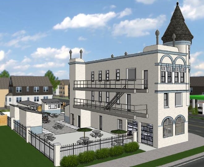 Plans for Humboldt Gardens Gourmet at 2249 N. Humboldt Ave. call for a food truck park in the style of Zocalo in Walker's Point. The historical three-story Schlitz tavern building would be restored and have a bar on the first floor with offices above.