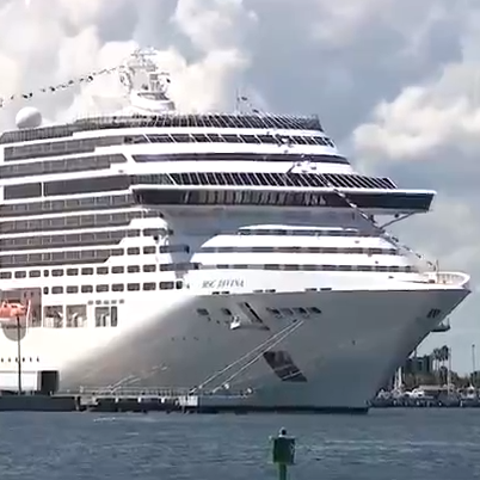 The MSC Divina sets sail from Port Canaveral to th